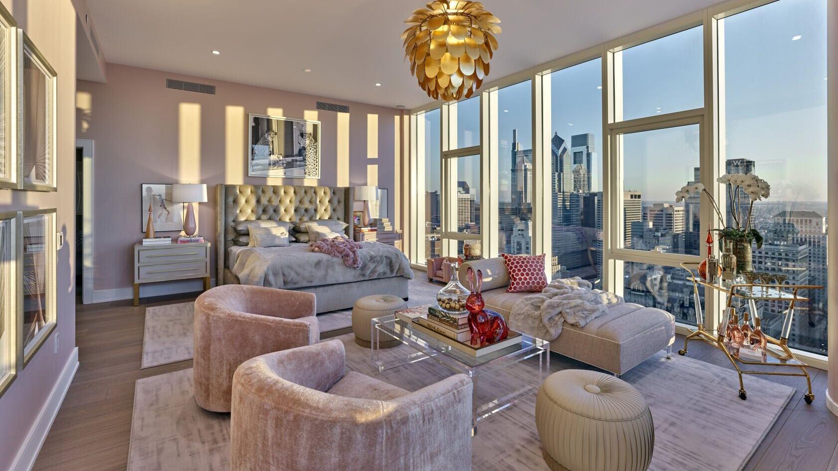 The master suite in Penthouse 2, currently listed for $7,250,000