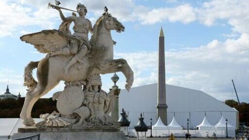 A giant tent has appeared on Place de la Concorde