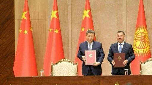China's Xi and Kyrgyzstan's Japarov sign bilateral treaty in Bishkek