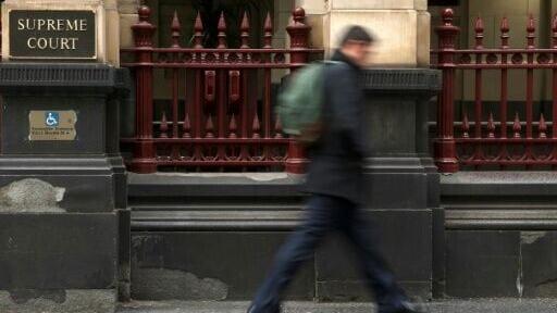 Signage at the front of the Supreme Couurt of Victoria is seen at the Supreme Court of Victoria in Melbourne on August 19, 2026