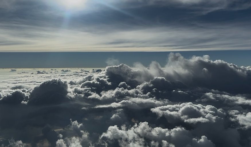 Pilots enjoy this view from the "office window"