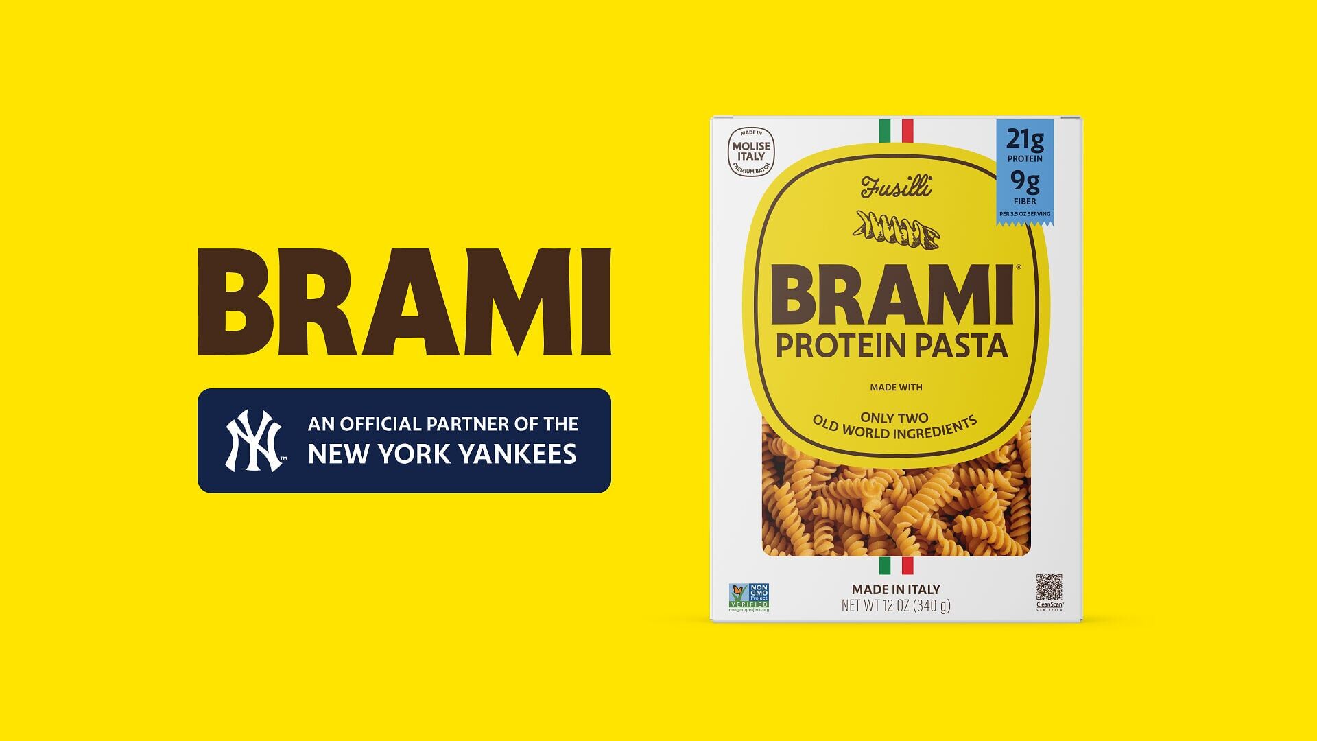 BRAMI Italian Protein Pasta Partners with the New York Yankees for the 2026 Season