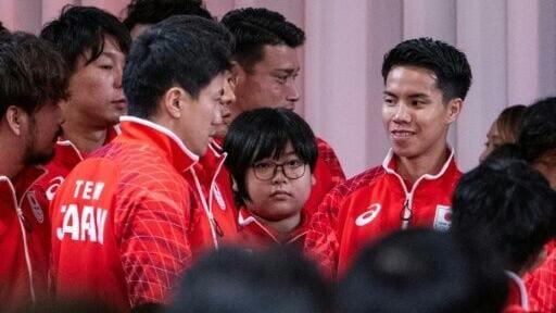 Yuki Kurihara, 11, (centre in glasses) is Japan's youngest athlete in Asian Games history