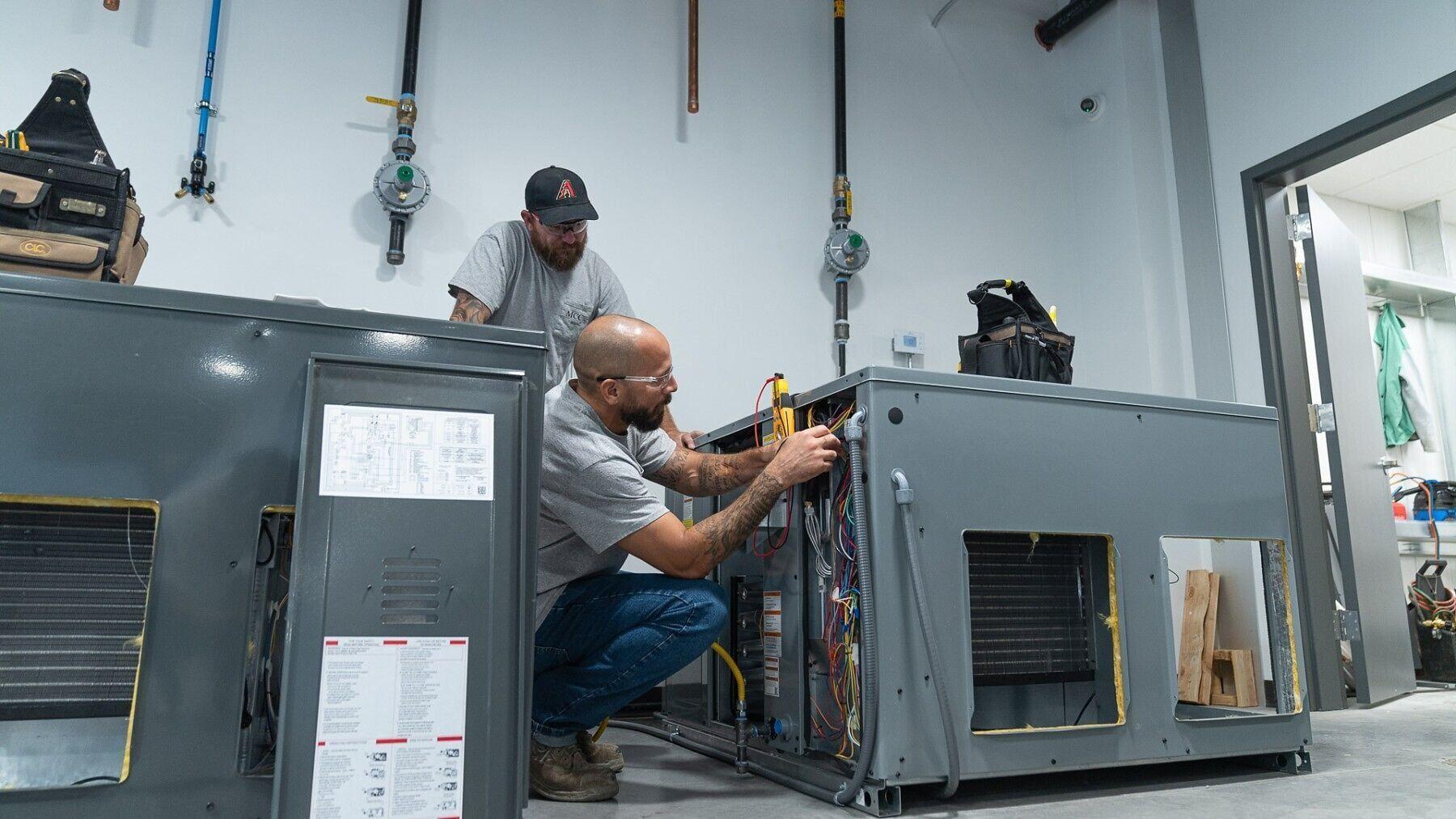 An aspiring technician trains in one of Mohave College's new Advanced Manufacturing Training Center classrooms, working through a curriculum powered by Interplay Learning.