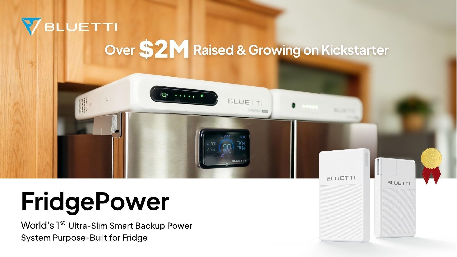 Ahead of its June retail launch, BLUETTI FridgePower surpassed $2M on Kickstarter, setting a new standard for dedicated, automatic refrigerator backup power during outages.