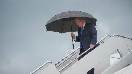 Trump returned to Washington after a weekend at his golf course in New Jersey