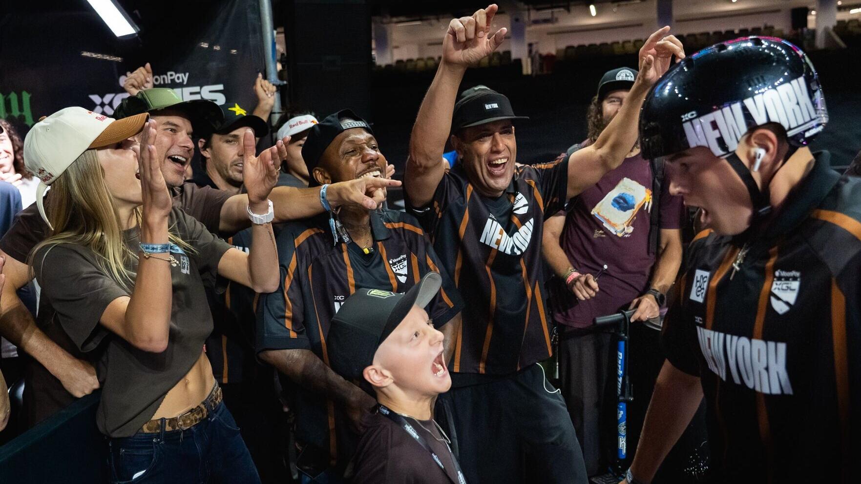 XC New York Celebrates winning the first-ever Moonpay X Games League Championship