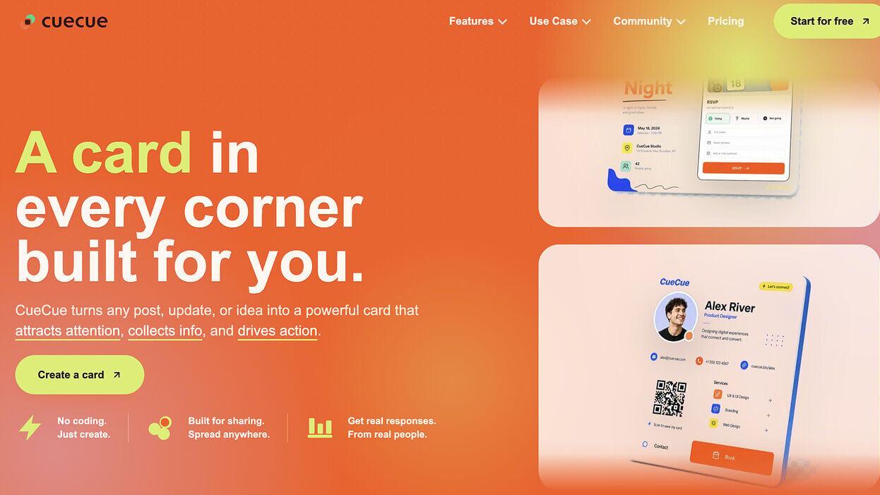 CueCue Launches Interactive Web Card to Help People Earn From Skills, Services and Idle Assets
