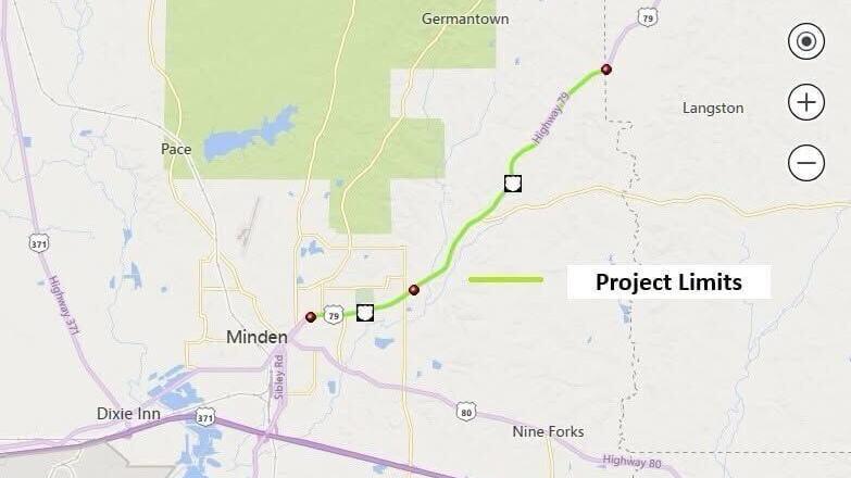 DOTD Homer Road construction map