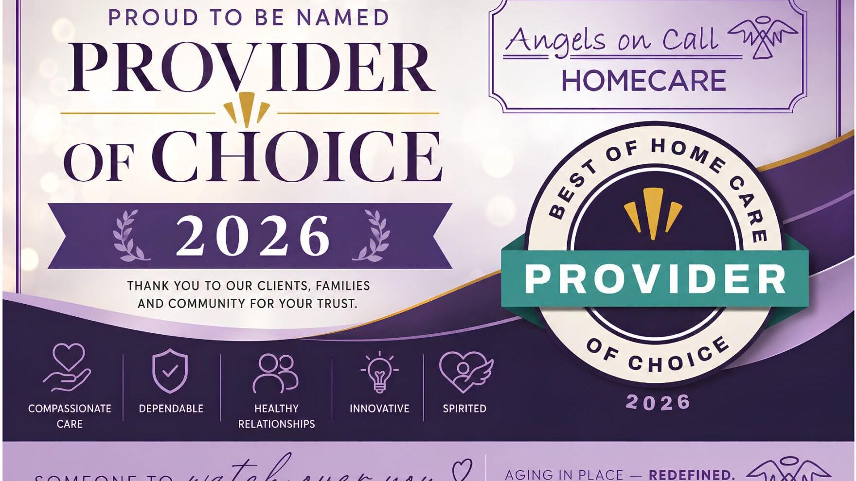 Angels on Call Homecare Earns Best of Home Care Provider of Choice Award, Reflecting High Client Satisfaction Across New York's Hudson Valley