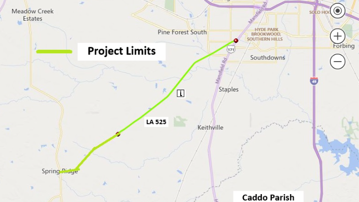 Colquitt Road repair work map