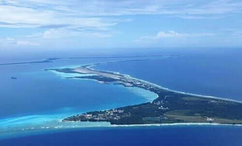 Aerial photo of Diego Garcia