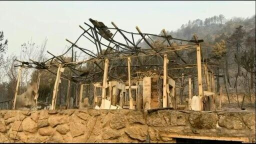 Images show burnt out cars and houses in Navaluenga, in Spain's Avila province, ravaged by wildfires