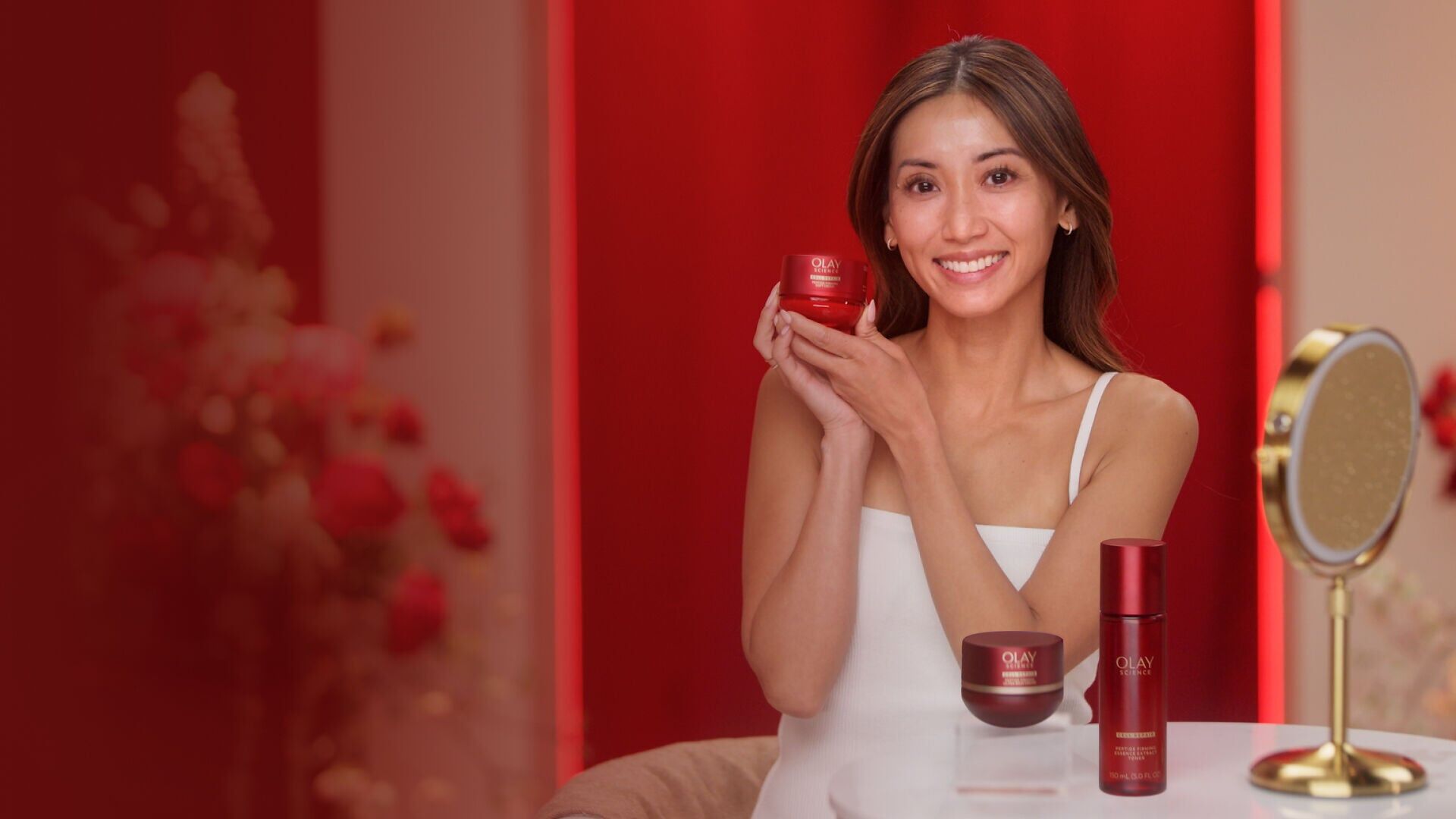 Actress and brand ambassador Brenda Song celebrates the U.S. launch of OLAY Science Cell Repair, OLAY's #1 cream collection in Asia.*
