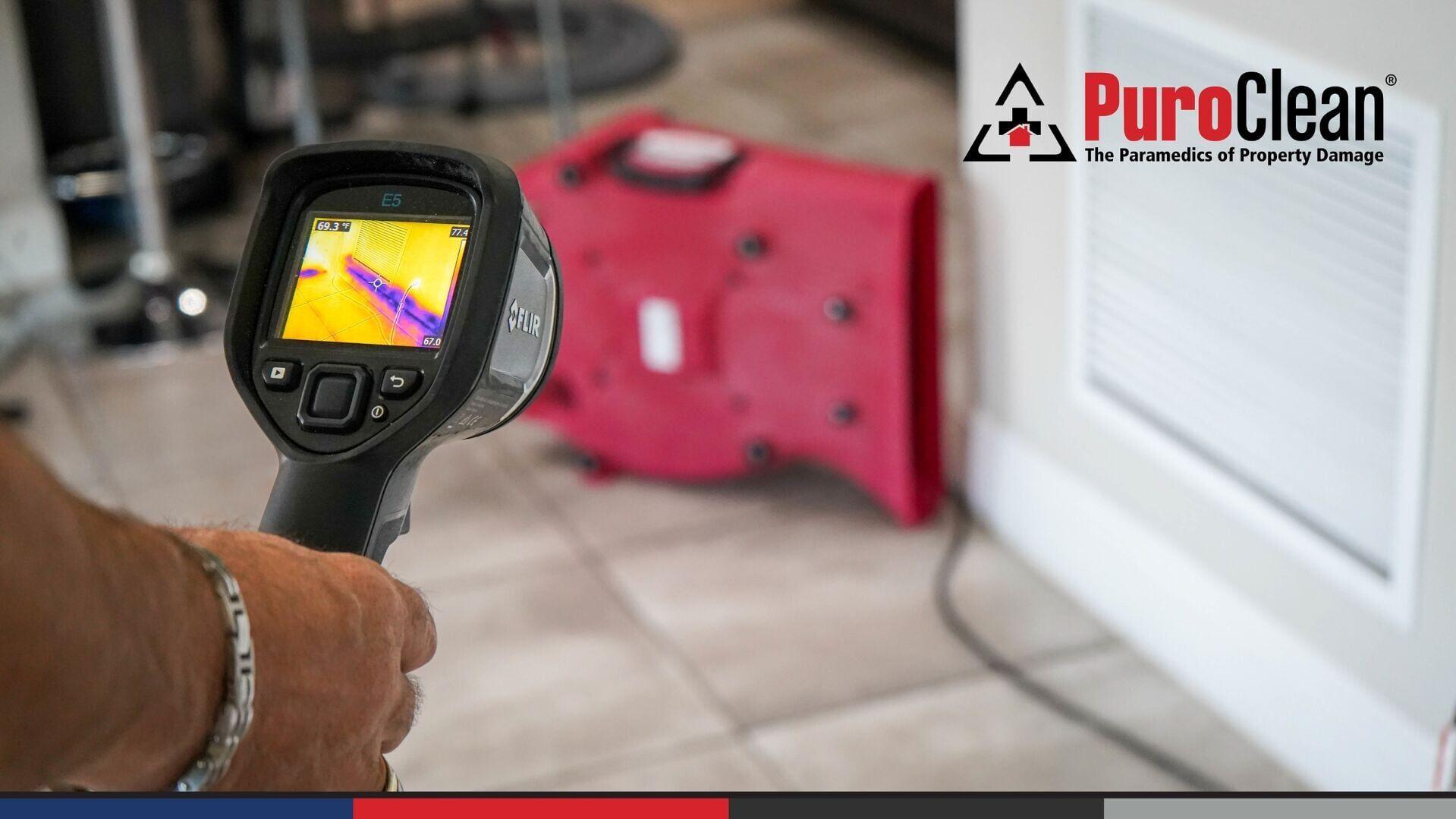 PuroClean’s IICRC-certified technicians use thermal imaging and moisture detection technology to assess hidden water damage, helping property owners understand the full extent of damage before making restoration or insurance claim decisions.