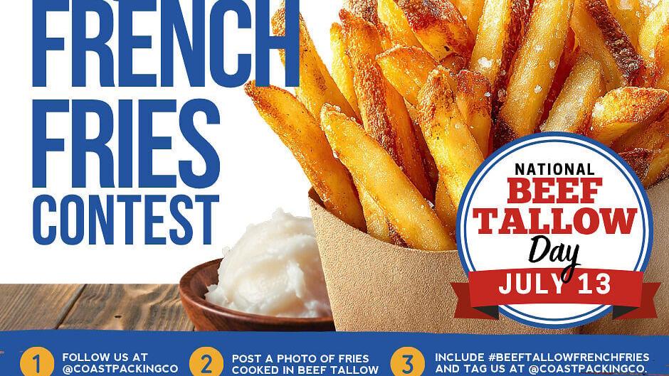 Coast Packing Company launches its 9th Annual #BeefTallowFrenchFries Contest on National Beef Tallow Day, July 13, 2026.
