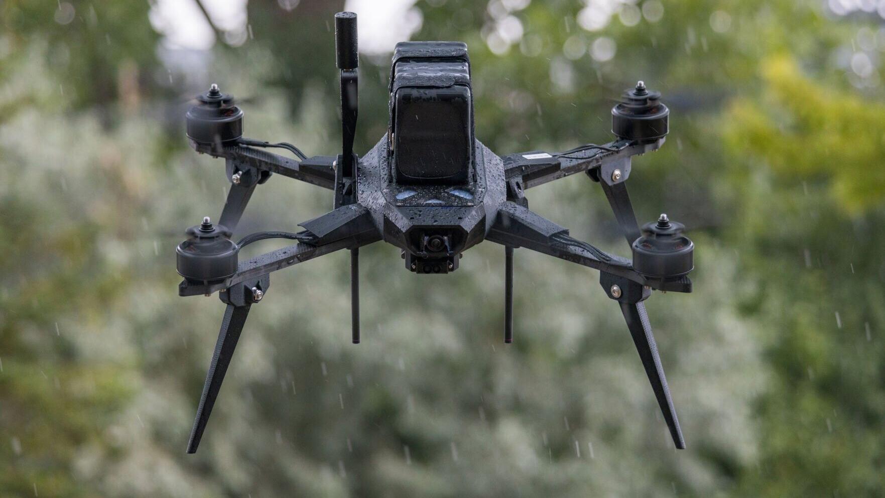 Swarm Defense's Kiwi one-way attack quadcopter. The Drone Dominance Program order covers 4,000 aircraft, to be built at the company's Auburn Hills, Michigan facility.