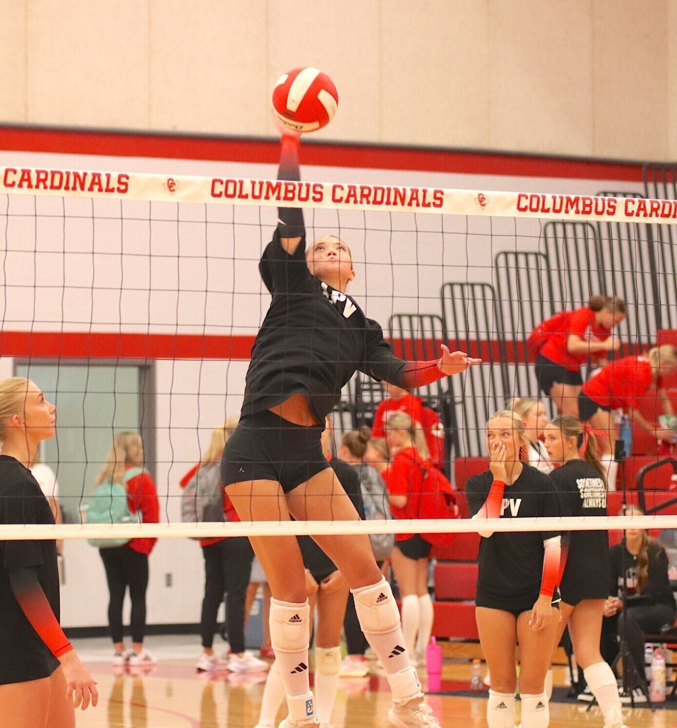 Burton VB Natalie Hodde warmups.jpeg