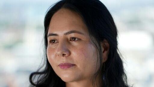 Afghan journalist Zahra Joya poses following an interview with AFP in London on August 14, 2026
