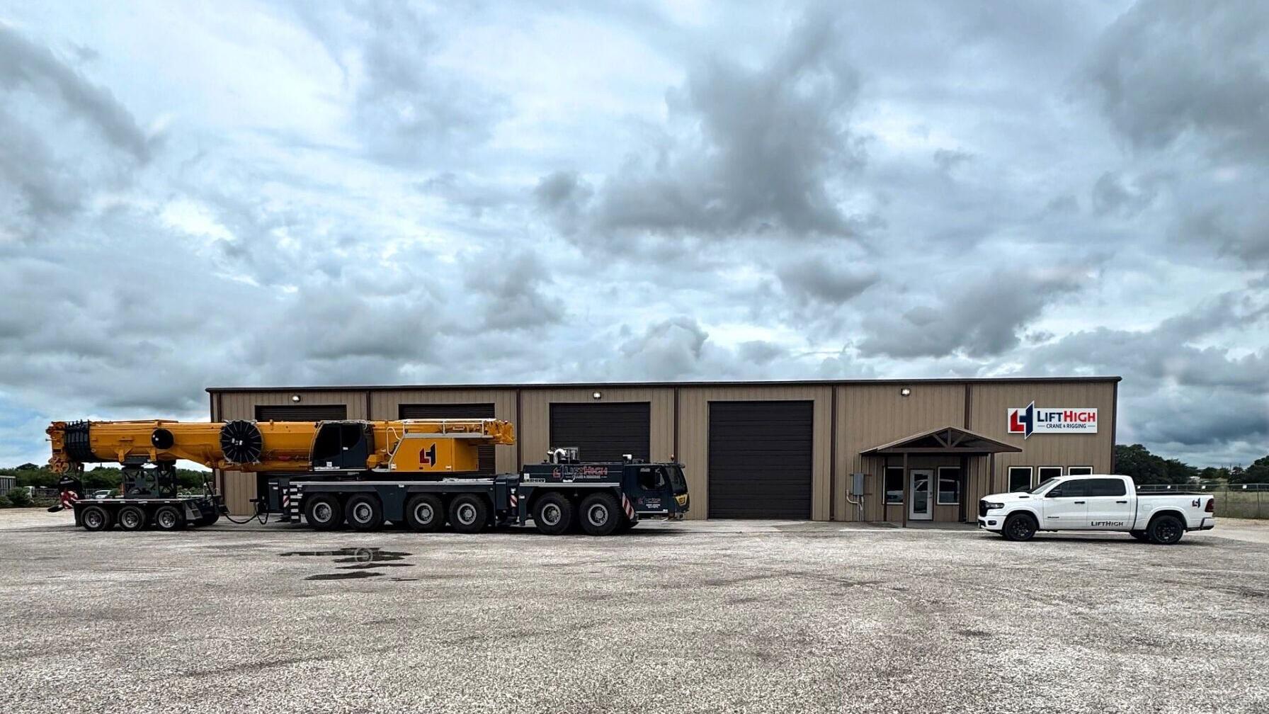 LiftHigh Crane &amp; Rigging's new Central Texas branch in New Braunfels, Texas, serves the Austin and San Antonio markets with crane services, specialty rigging, indoor &amp; outdoor storage, and project support.