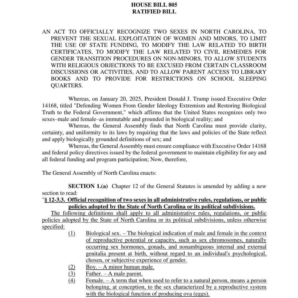 FNF - NC - Prevent Sexual Exploitation Women and Minors House Bill 805