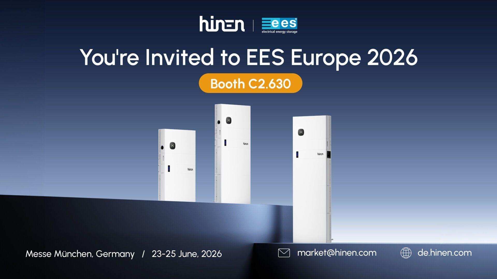 Hinen invites you to EES Europe 2026