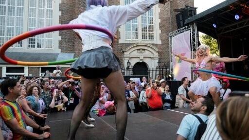 The competitors, some professional drag performers and others more novice, faced off in five events