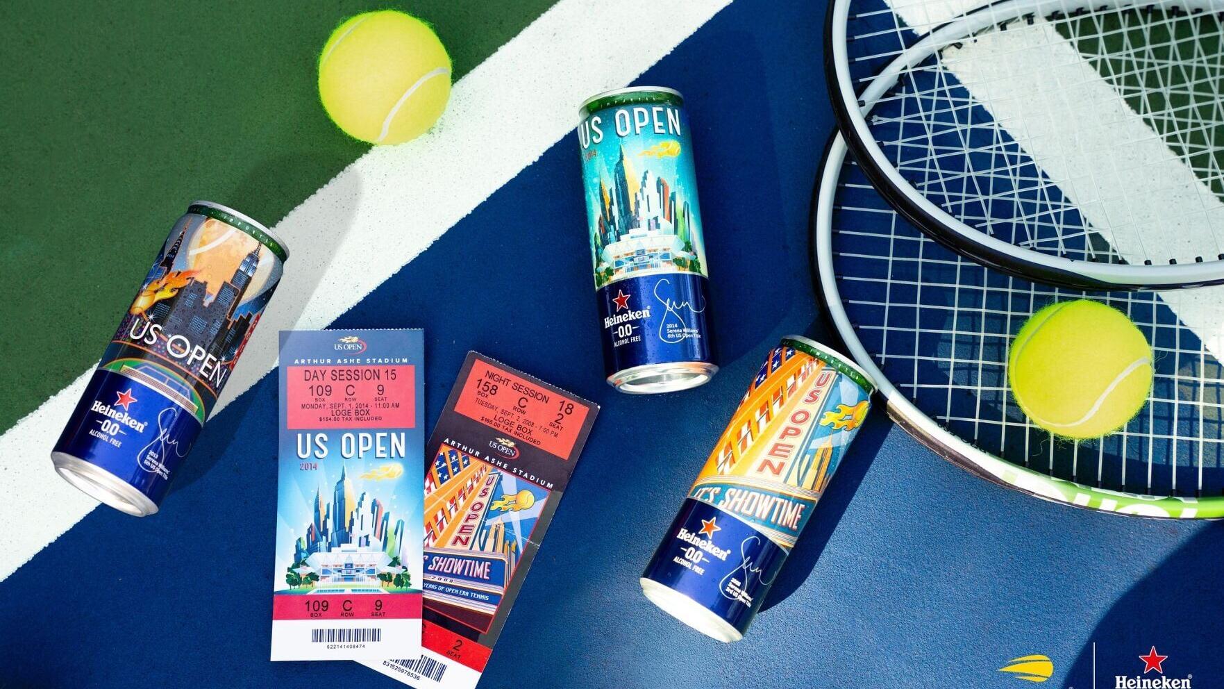 Heineken 0.0 2026 Limited Edition Collectible Cans Available at the US Open