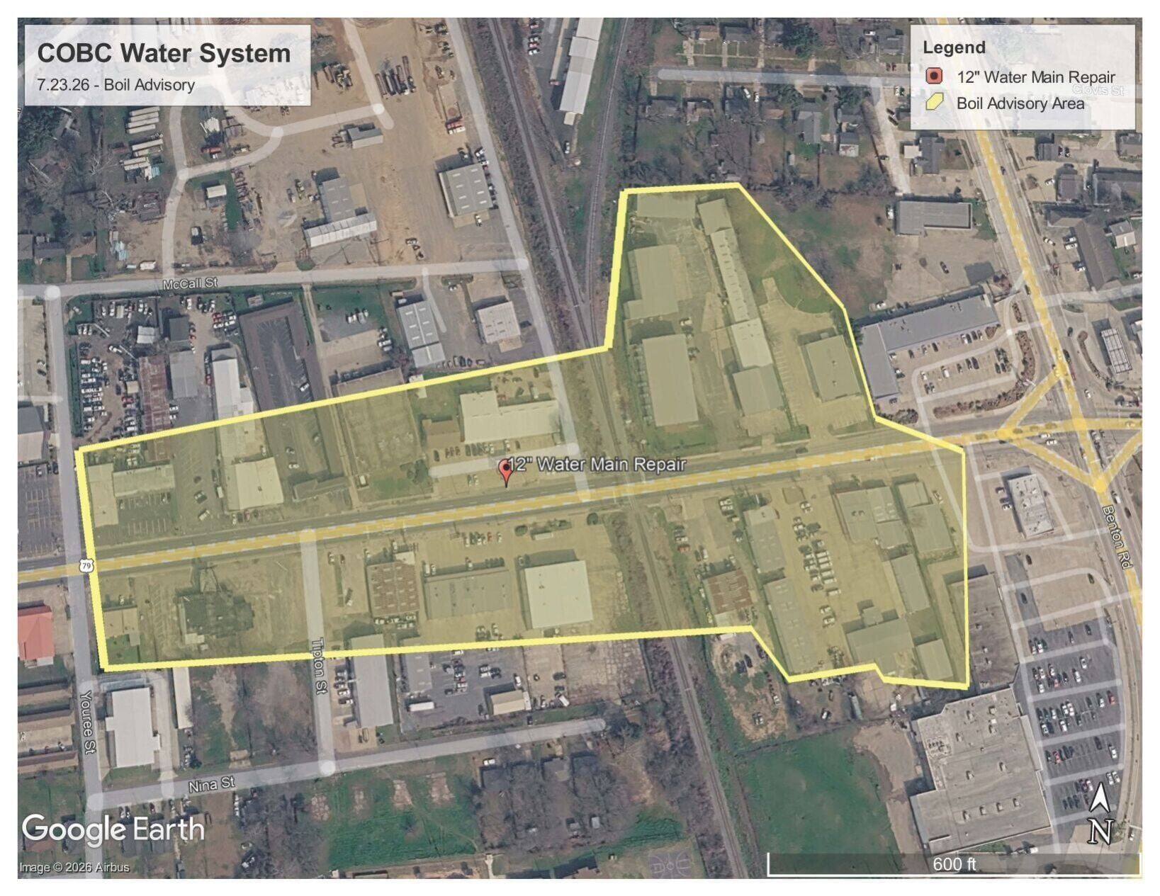 Bossier City Boil Advisory map 072326.jpg
