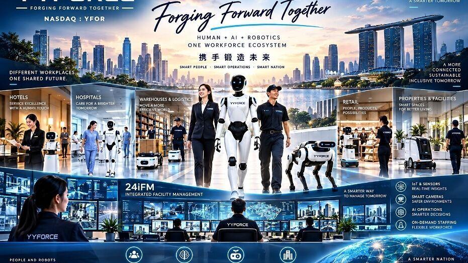 YYForce’s integrated Human, AI and Robotics workforce ecosystem.