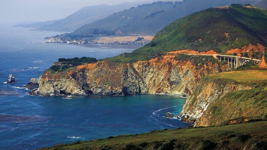 View of the coastline from Hurricane Point along Highway 1.