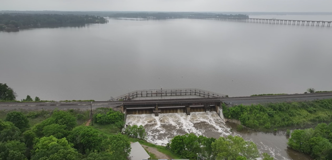 Cross Lake spillway