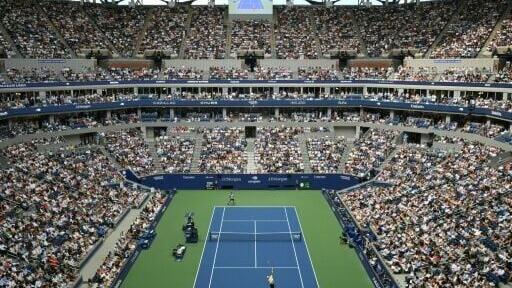 General view of Arthur Ashe Stadium, where top seed Alexander Zverev faces American Ben Shelton in the US Open men's singles final
