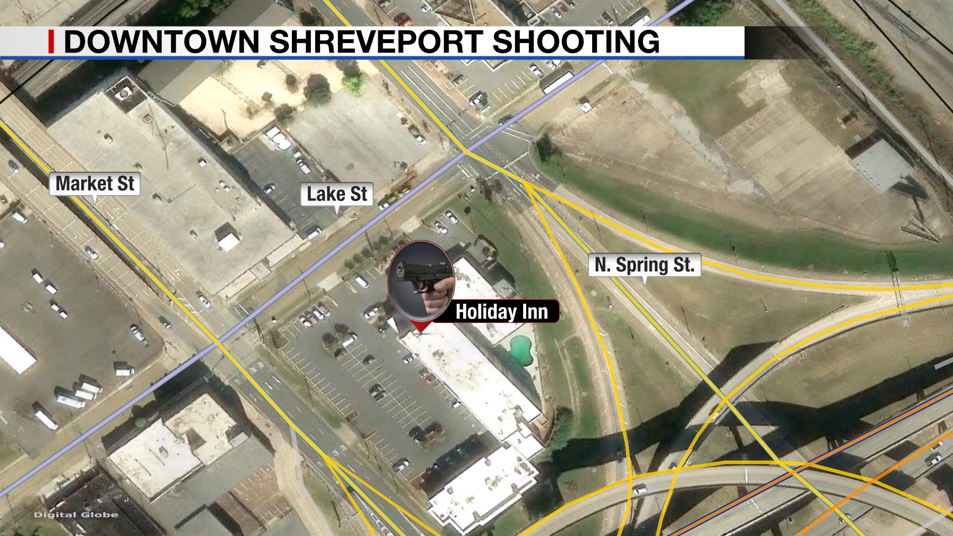 Man shot outside Holiday Inn Express in downtown Shreveport