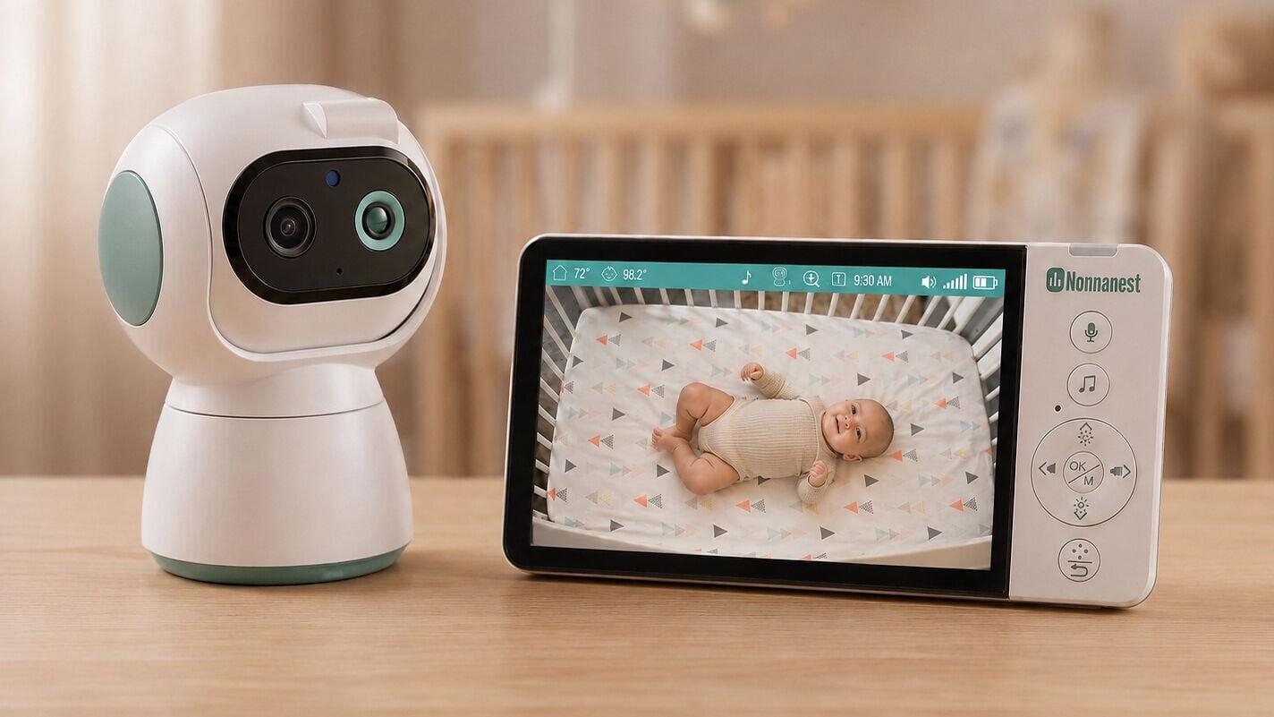 SightAware™ by Nonnanest, a 2026 NAPPA Award Winner in the Wellness + Awareness category. The contactless baby wellness monitor pairs a nursery camera with a dedicated 5-inch HD parent display, delivering skin temperature awareness with no WiFi, no app,...