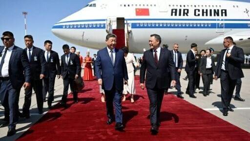 Xi arrived in Bishkek on Sunday