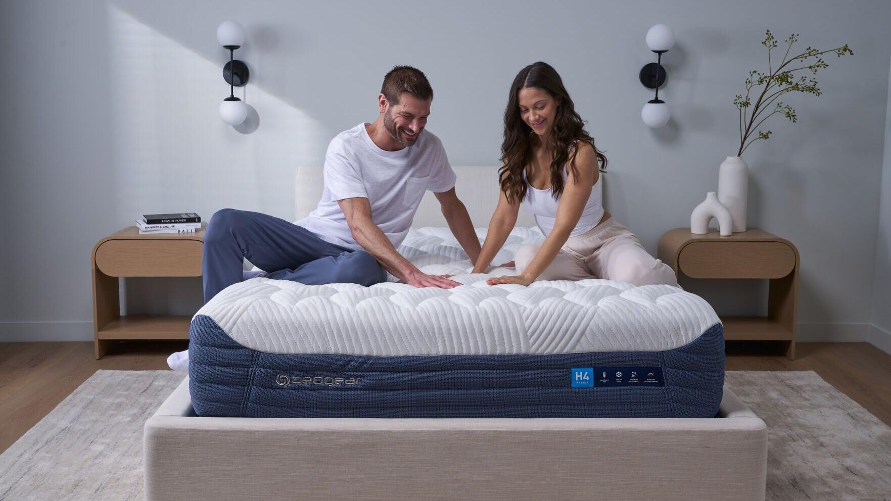 The redesigned H4 Hybrid Performance® Mattress offers a medium feel and features the the new React™ Blend Pillowtop.