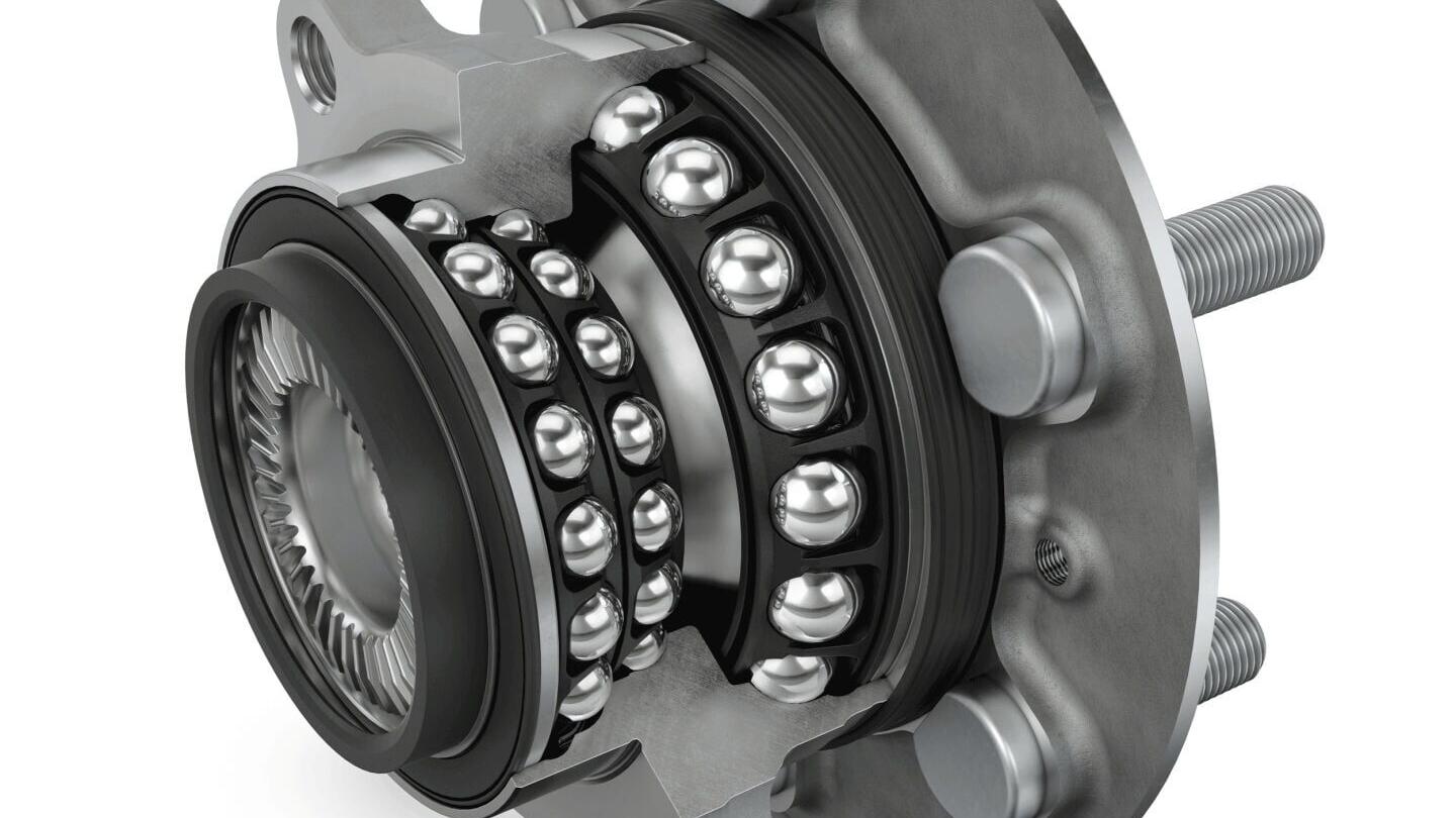 Schaeffler’s TriFinity wheel bearing combines the low-friction benefits of ball bearings with the load-carrying capacity of tapered roller bearings
