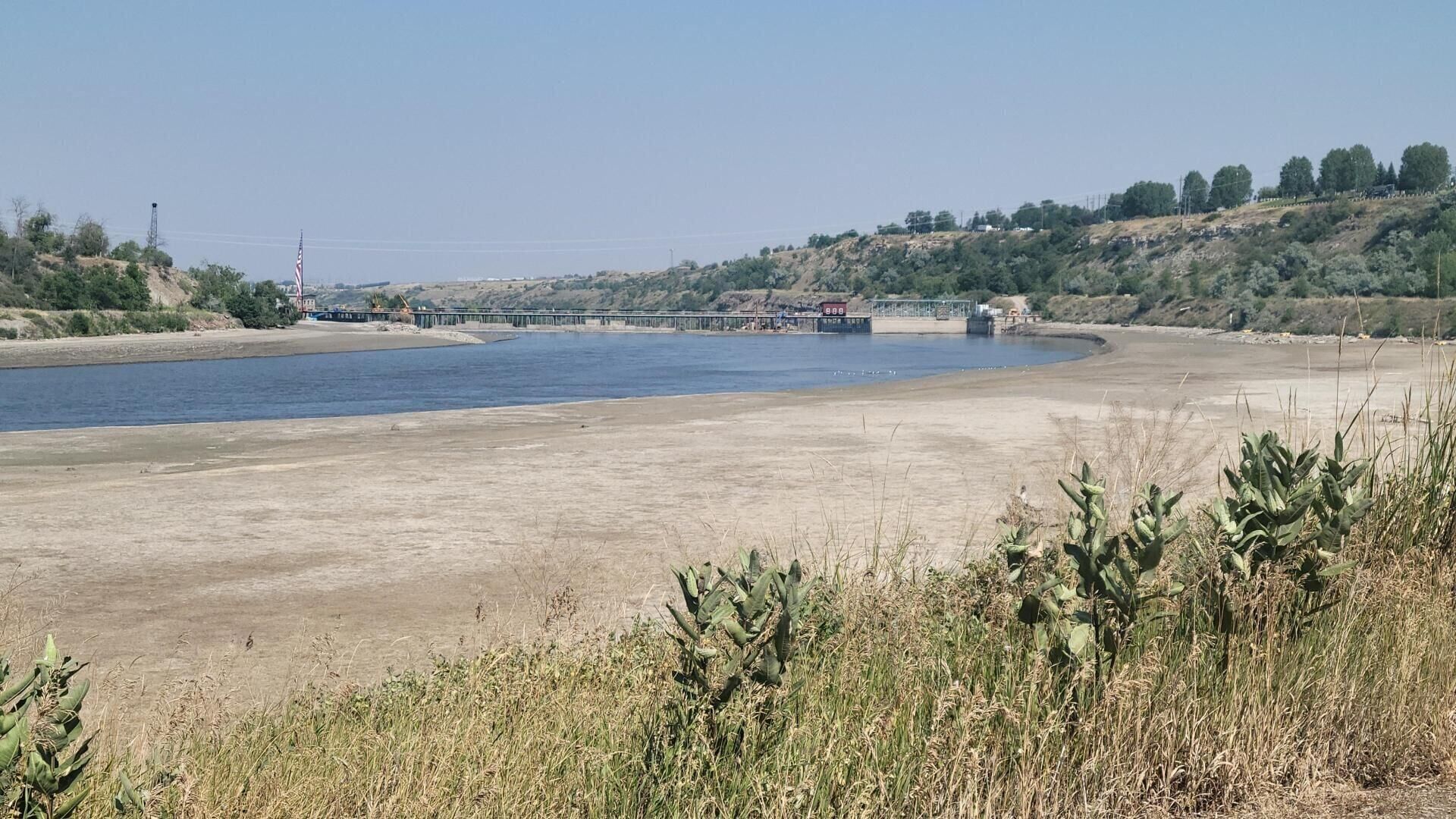Work being done on Black Eagle Dam