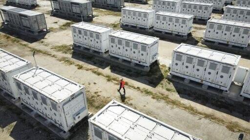 Battery storage blocs operated by ContourGlobal at Maritsa East 3, once Bulgaria's second-largest coal-fired power plant