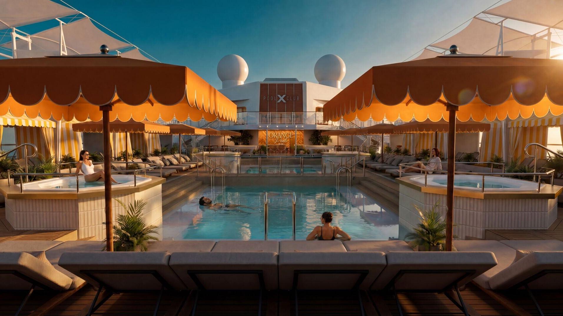 Celebrity Cruises Unveils 13 New Experiences on Celebrity Reflection, Redefining Caribbean Cruising: Celebrity Pool Club Render