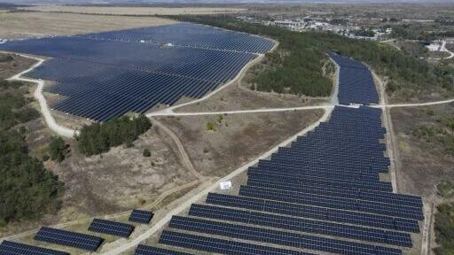Photovoltaic panels near Galabovo in central Bulgaria
