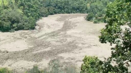 Floodwaters surged through the Trishuli river in Nepal's Dhading district, following a massive flood in northern Rasuwa district, prompting rescue operation as authorities assess the extent of the damage