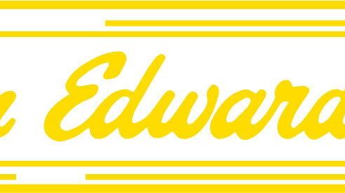 Allan Edwards, Inc. logo featuring a yellow pipe