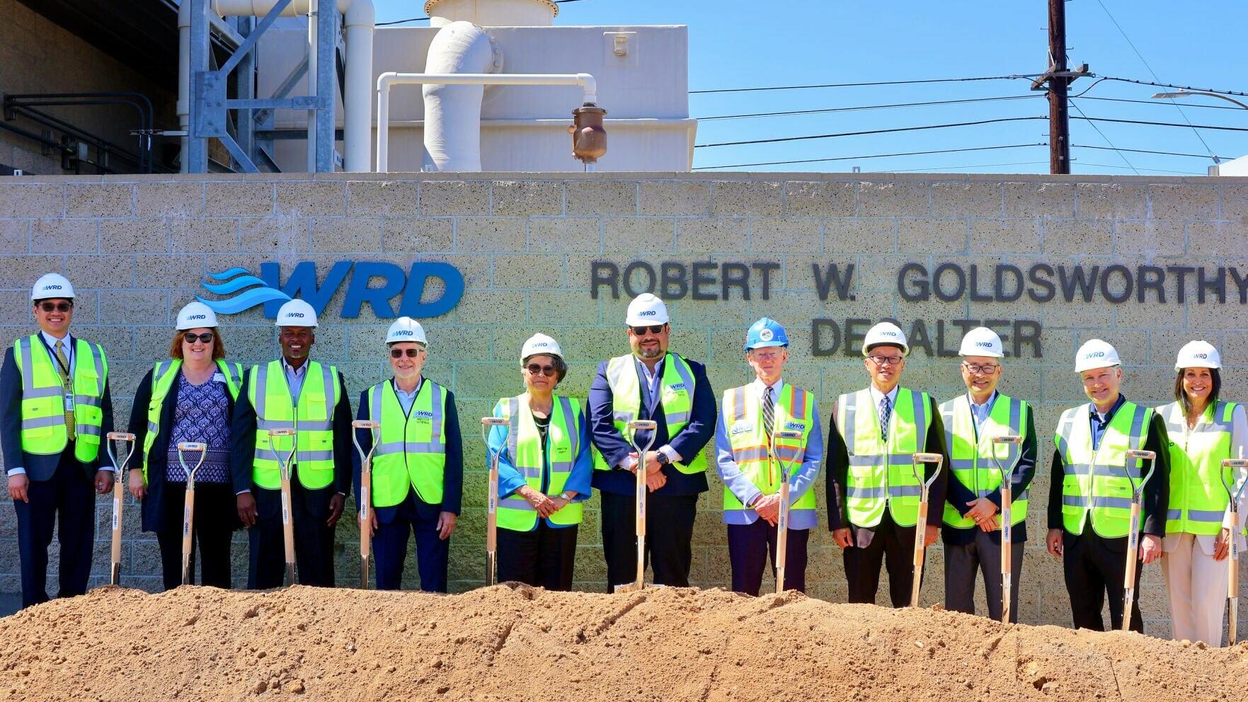 (L to R) Torrance Public Works Director Alvin Papa, Torrance City Clerk Rebecca Poirier, WRD General Manager Stephan Tucker, WRD Board Vice President Rob Katherman, WRD Director Vera Robles DeWitt, WRD Board President Sergio Calderon, WRD Director John ...