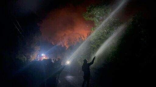Firefighters battle blaze along the coast in Montenegro