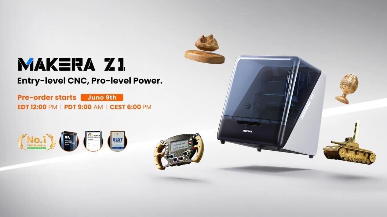 Makera Z1 Now Available for Global Pre-Order, Bringing Entry-Level CNC with Pro-Level Power.