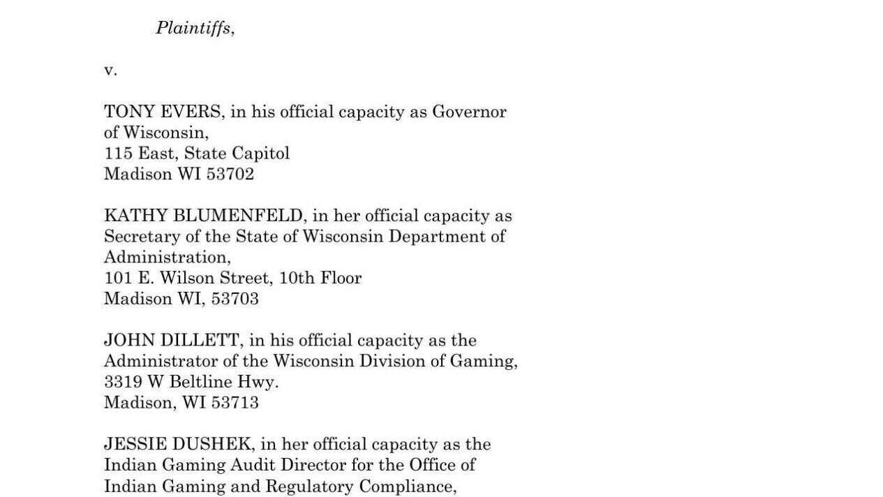 Wisconsin sports wagering lawsuit