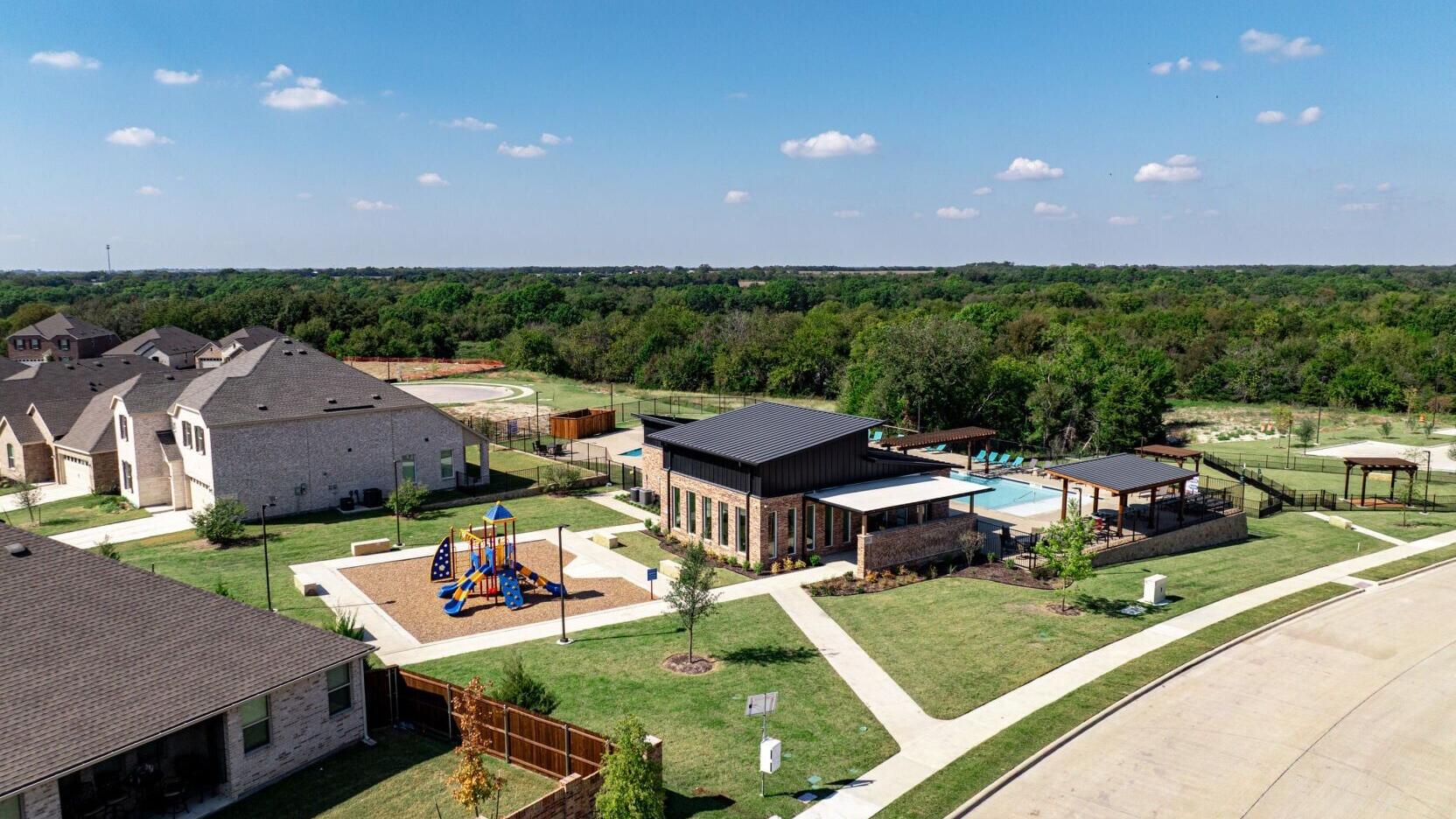Residents can enjoy green space, winding creeks and walking and biking trails throughout the community. Amenities also include a clubhouse, pool, parks, scenic ponds and a community garden, to support outdoor living and bring neighbors together. (CNW Gr...