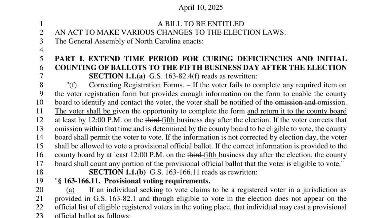 FNF - NC - SBOE Administrative Changes House Bill 834